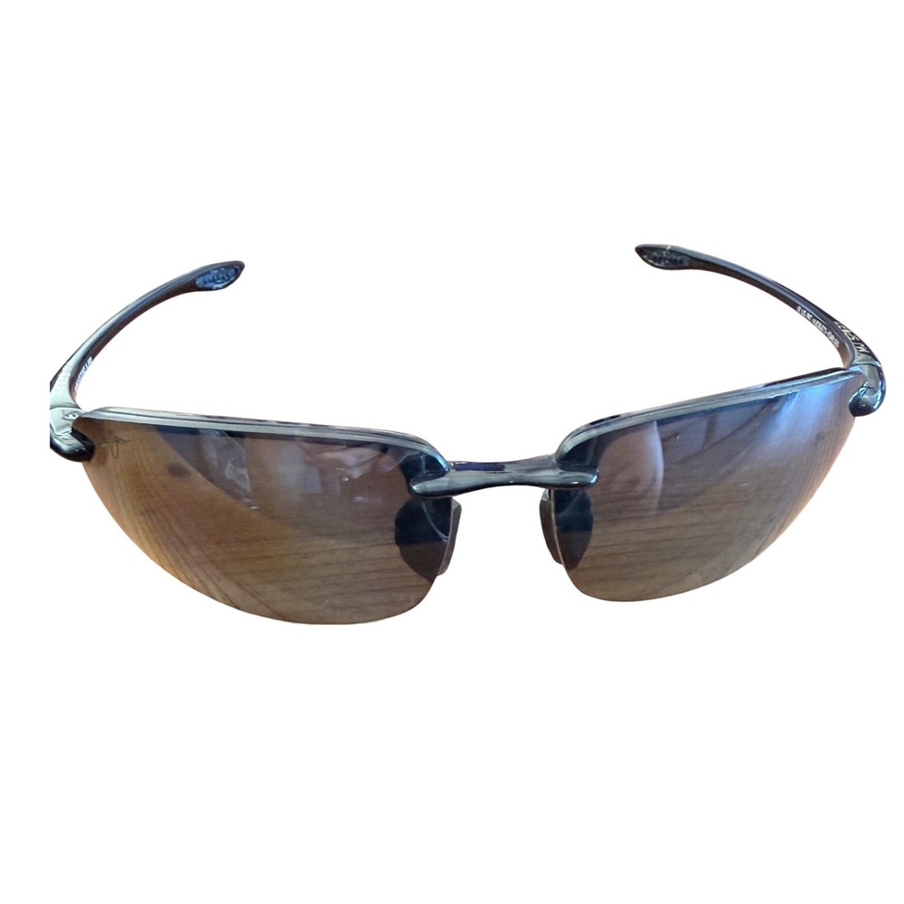 Maui Jim Hookipa MJ407-02 Sunglasses Black Frames Scratched Lenses For Repair